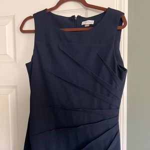 Blue Calvin Klein sheath dress